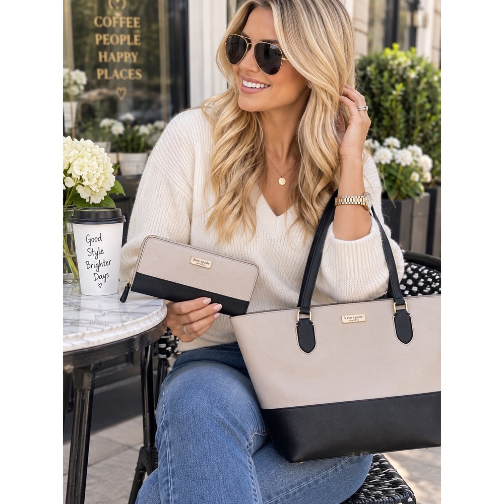 Kate Spade Laurel Way Small Dally Tote & Neda Wallet Colorblock Set
Minimalist